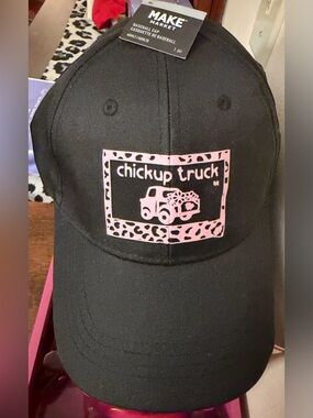 Chickup Truck Black With Pink Logo Baseball Hat, Velcro back - NWT 🖤🛻🐥🩷